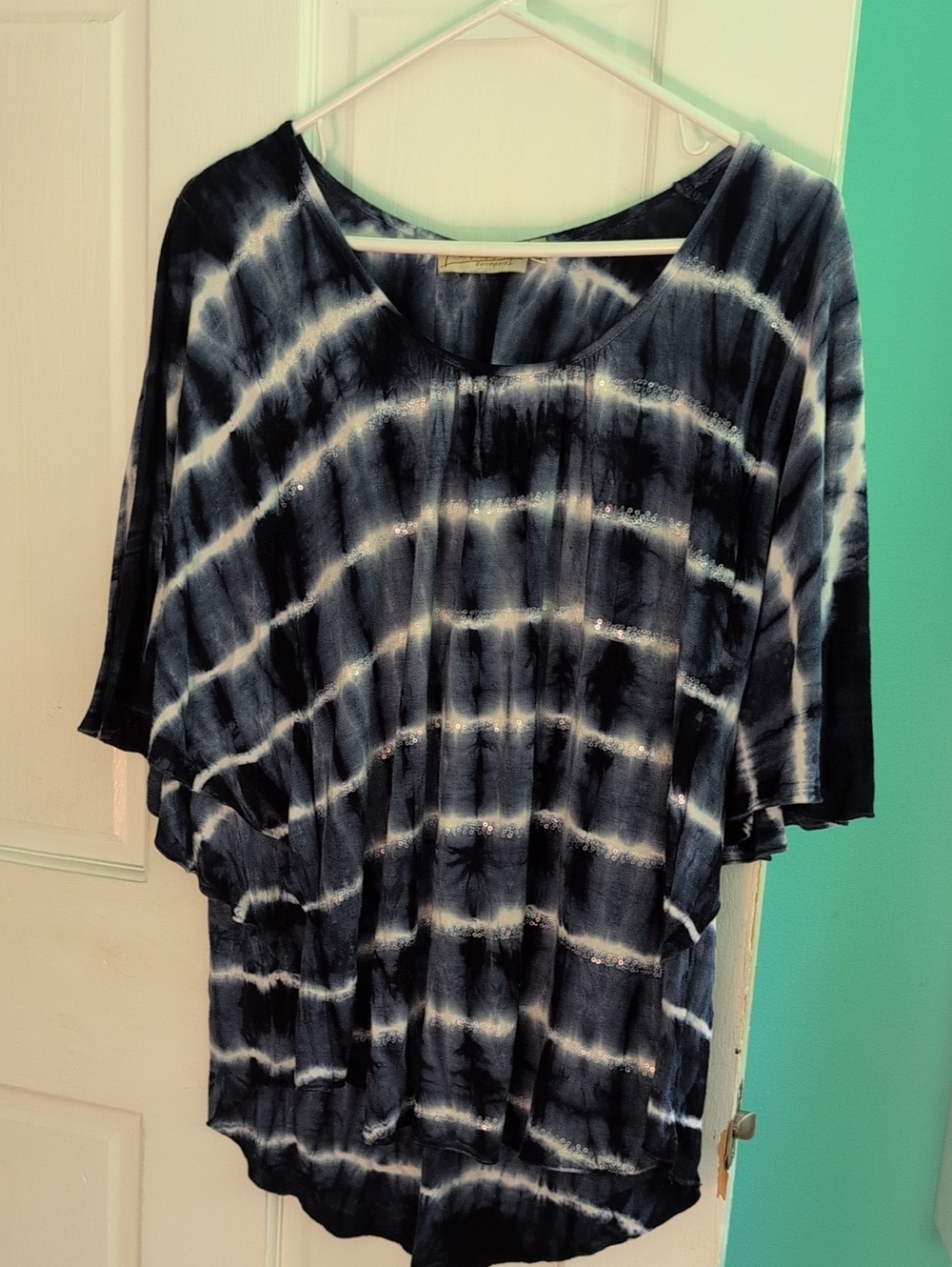 Tie-Dye Blue & White Women’s Top